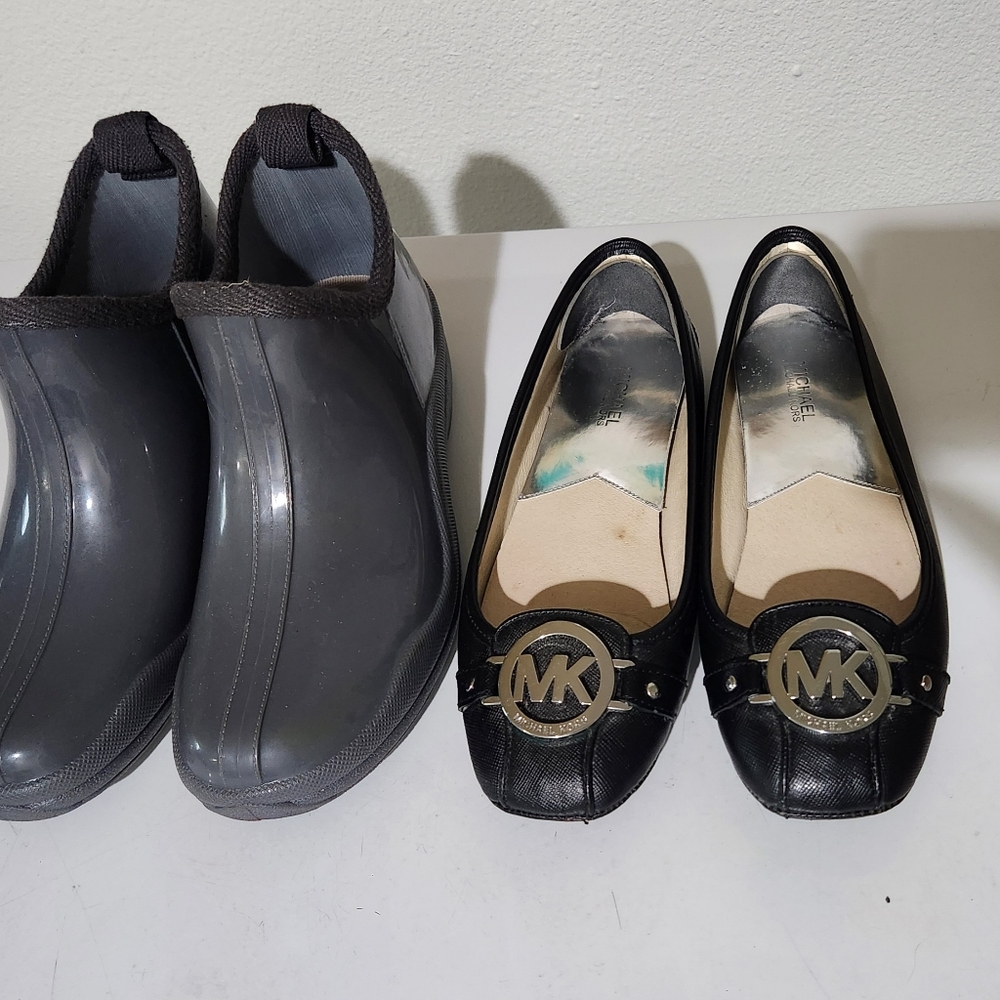 MK shoes ballet flats and EASY ankle rain boots